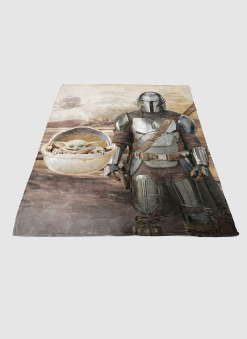 Mandalorian Baby Yoda soft fleece blanket