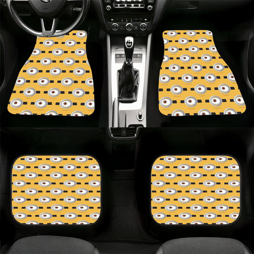 eyes of minions animation character Car floor mats Universal fit