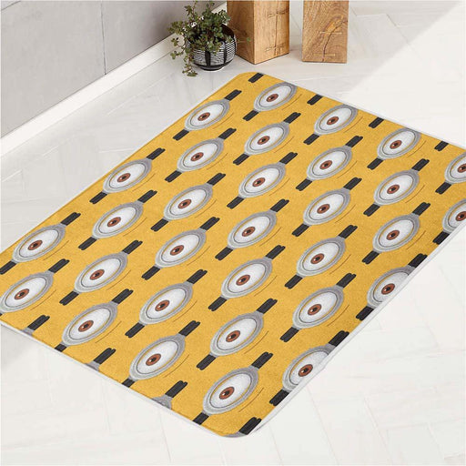 eyes of minions animation character bath rugs