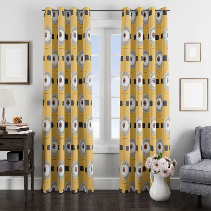 eyes of minions animation character window Curtain