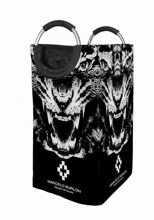 marcelo burlon white lion Laundry Hamper | Laundry Basket