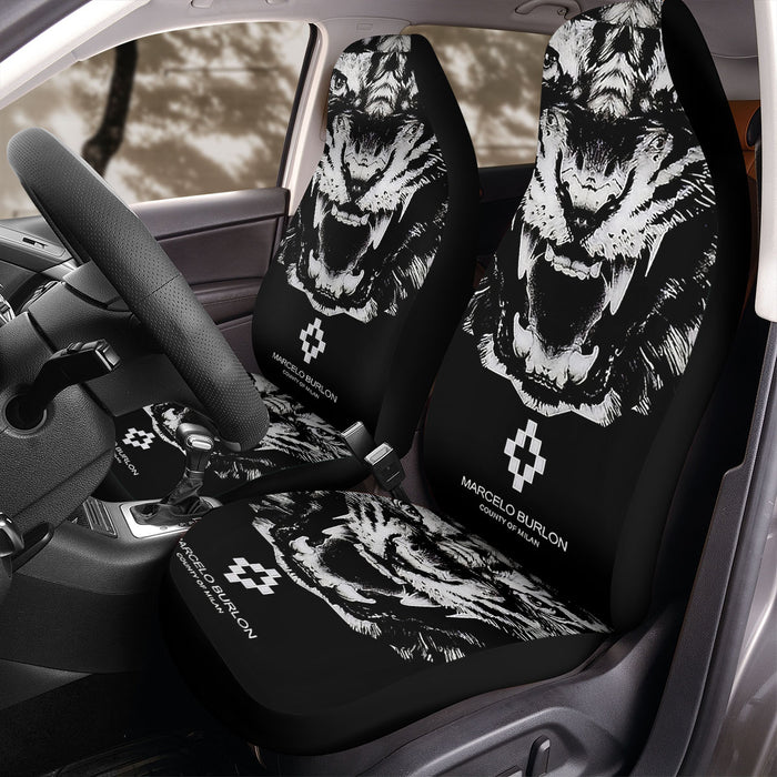 marcelo burlon white lion Car Seat Covers