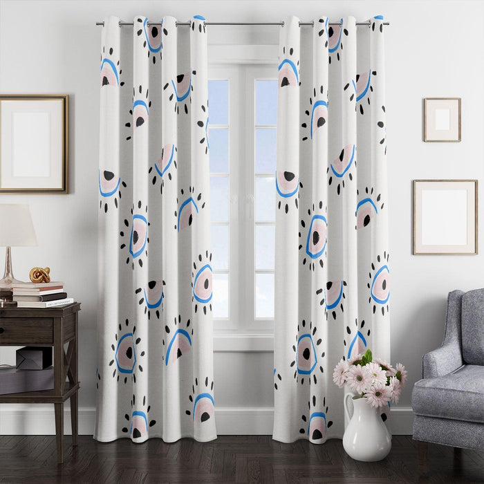 eyes sparkle pastel window Curtain