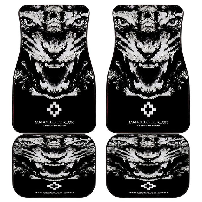 marcelo burlon white lion Car floor mats Universal fit