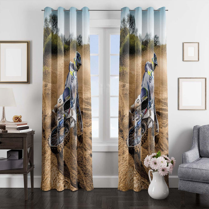 extreme obstacle for offroad motocross window Curtain