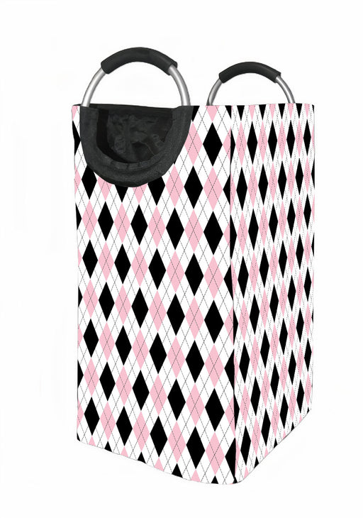 fabric pattern black and pink Laundry Hamper | Laundry Basket