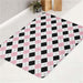 fabric pattern black and pink bath rugs