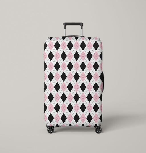 fabric pattern black and pink Luggage Cover | suitcase