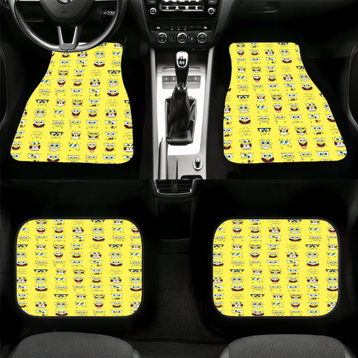 faces expression of spongebob squarepants Car floor mats Universal fit