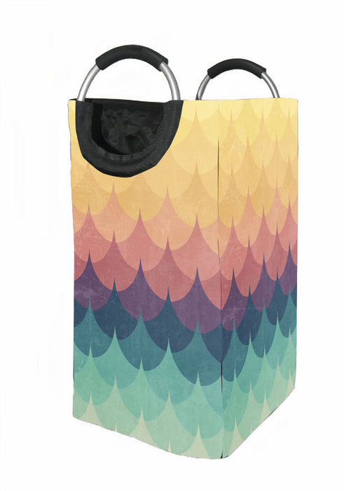 faded grunge pattern colorful Laundry Hamper | Laundry Basket