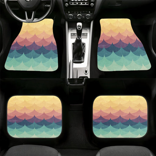 faded grunge pattern colorful Car floor mats Universal fit