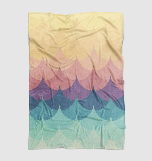 faded grunge pattern colorful Ultra soft fleece blanket