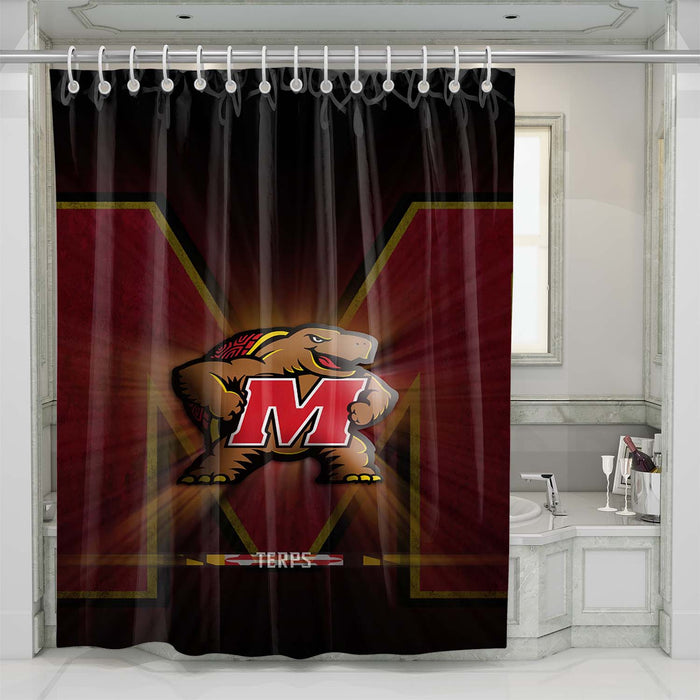 maryland terrapins shower curtains