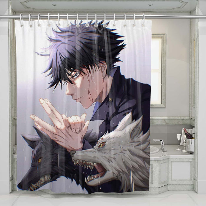 megumi fushiguro jujutsu kaitsen shower curtains