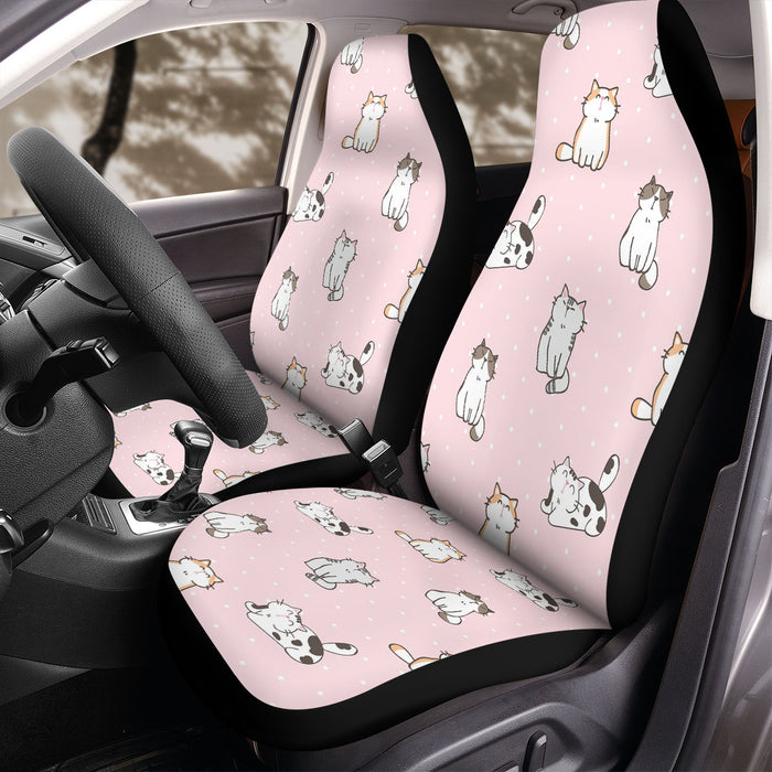 family of cute cats for your pet Car Seat Covers