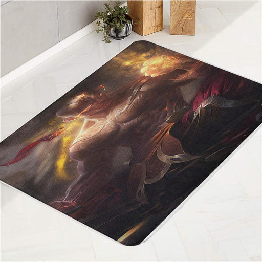 fire hand league of legends bath rugs