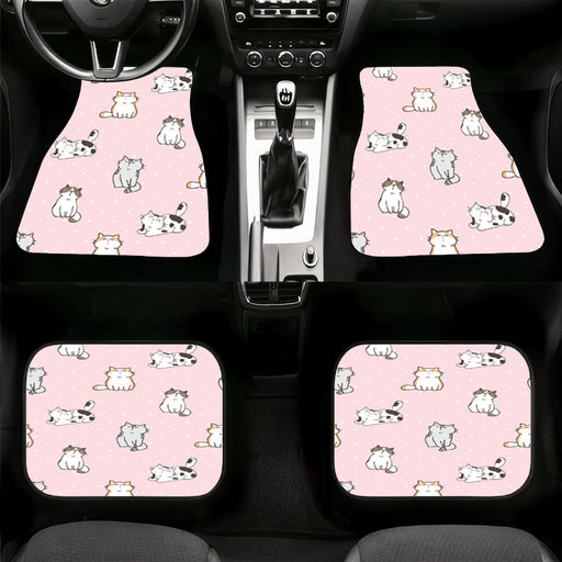 family of cute cats for your pet Car floor mats Universal fit