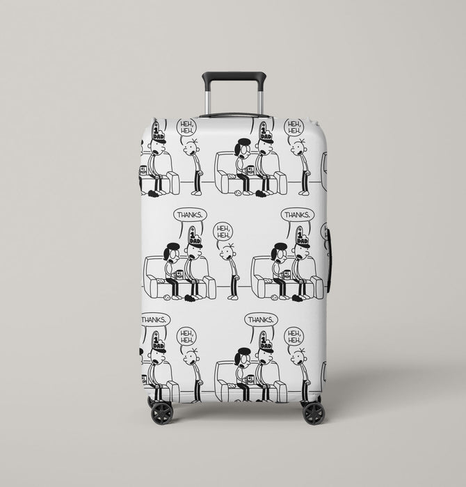 family of whimpy kids book Luggage Cover | suitcase