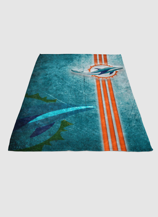 miami dolphin 2 soft fleece blanket