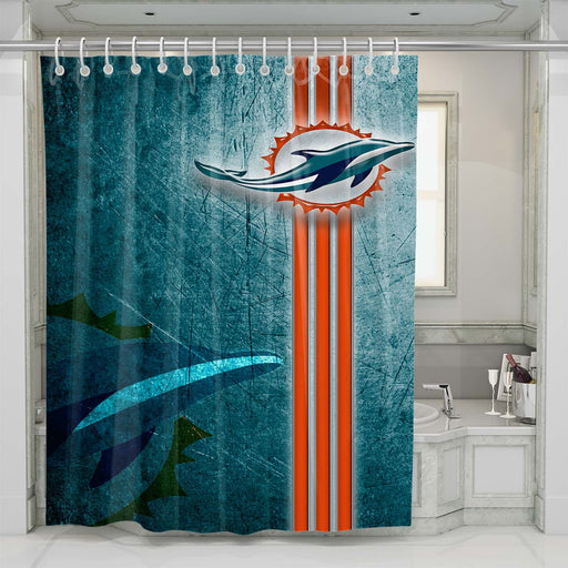 miami dolphin 2 shower curtains