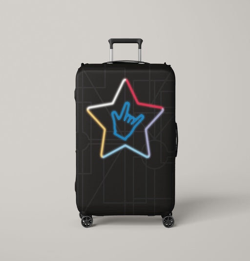 fancy star light neon Luggage Cover | suitcase