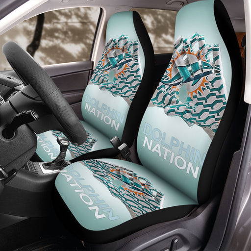 miami dolphins gloves nation Car Seat Covers