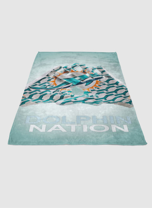 miami dolphins gloves nation soft fleece blanket