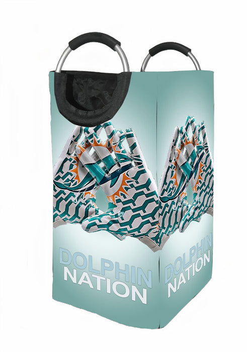 miami dolphins gloves nation Laundry Hamper | Laundry Basket