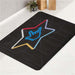 fancy star light neon bath rugs