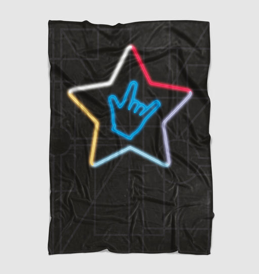 fancy star light neon Ultra soft fleece blanket