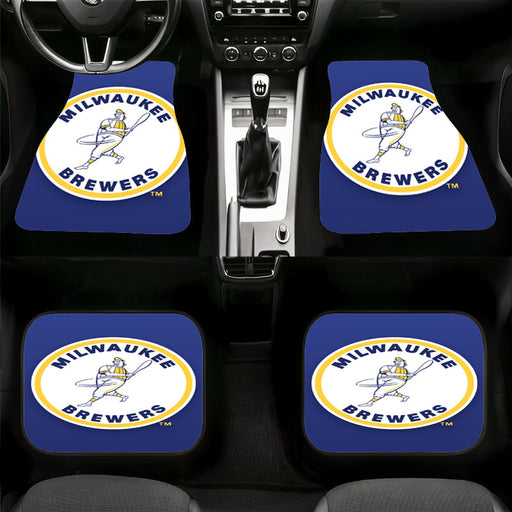 flat logo milwaukee brewers Car floor mats Universal fit