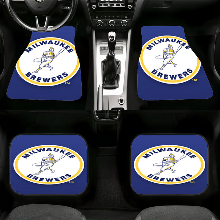 flat logo milwaukee brewers Car floor mats Universal fit