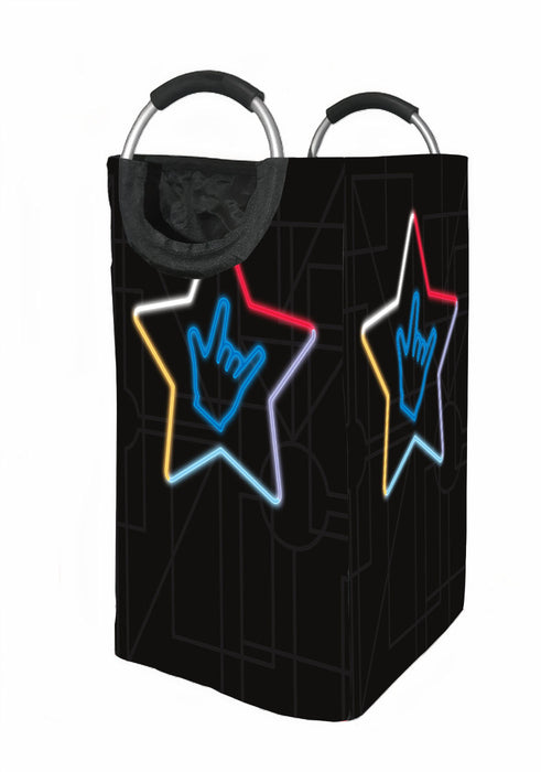 fancy star light neon Laundry Hamper | Laundry Basket