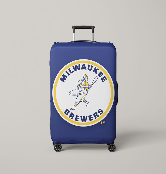 flat logo milwaukee brewers Luggage Covers | Suitcase