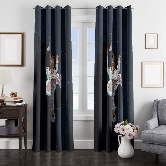 falling bojack horseman window curtains