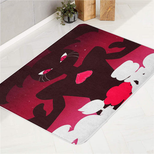 fliped heart silhouette steven universe bath rugs