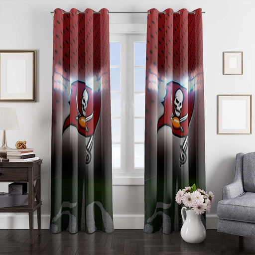 field of skull team buccaneers football window Curtain