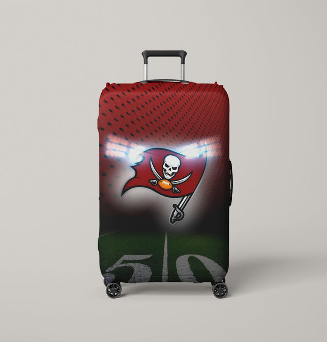 field of skull team buccaneers football Luggage Covers | Suitcase