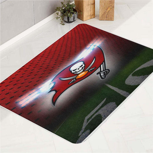 field of skull team buccaneers football bath rugs