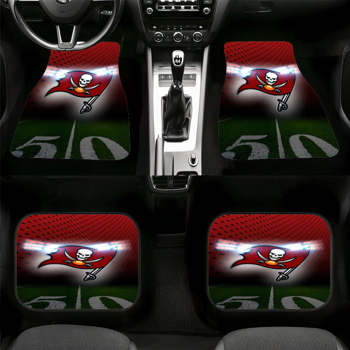 field of skull team buccaneers football Car floor mats Universal fit