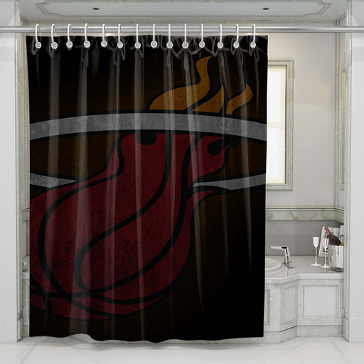 miami heat 3 shower curtains