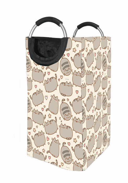 fat grey cats in love Laundry Hamper | Laundry Basket