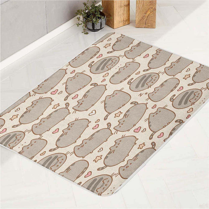 fat grey cats in love bath rugs