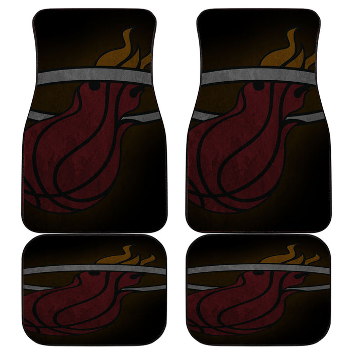 Miami Heat 3 Car floor mats Universal fit