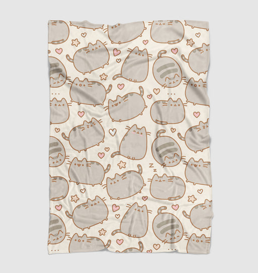 fat grey cats in love Ultra soft fleece blanket