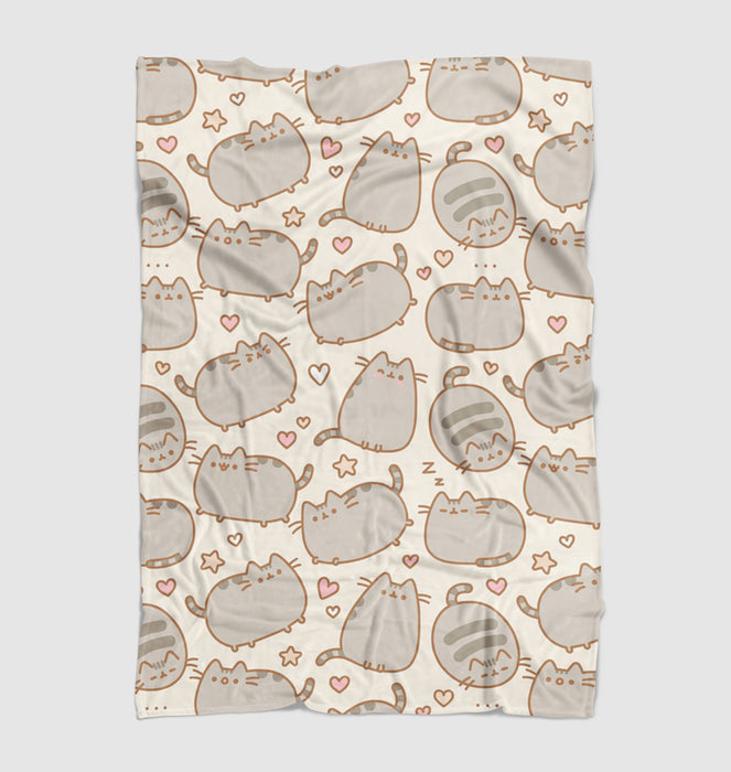 fat grey cats in love Ultra soft fleece blanket