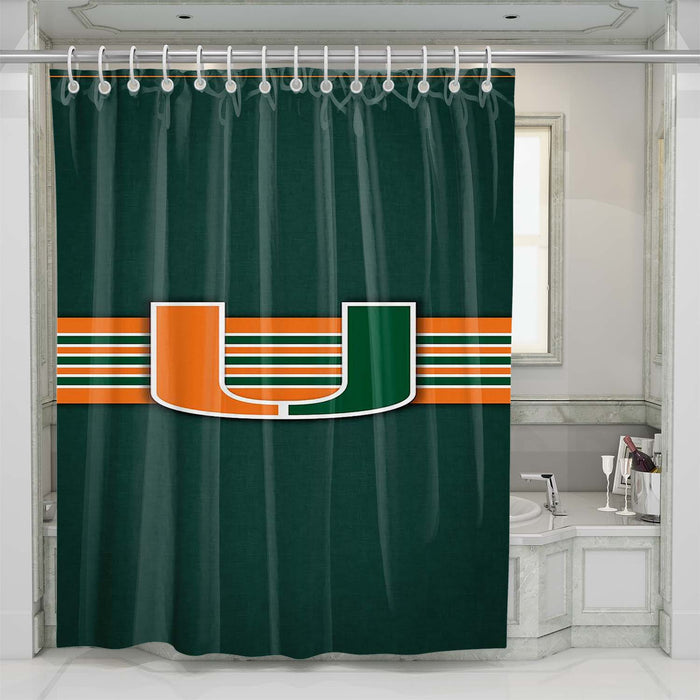 miami hurricanes new logo 2 shower curtains