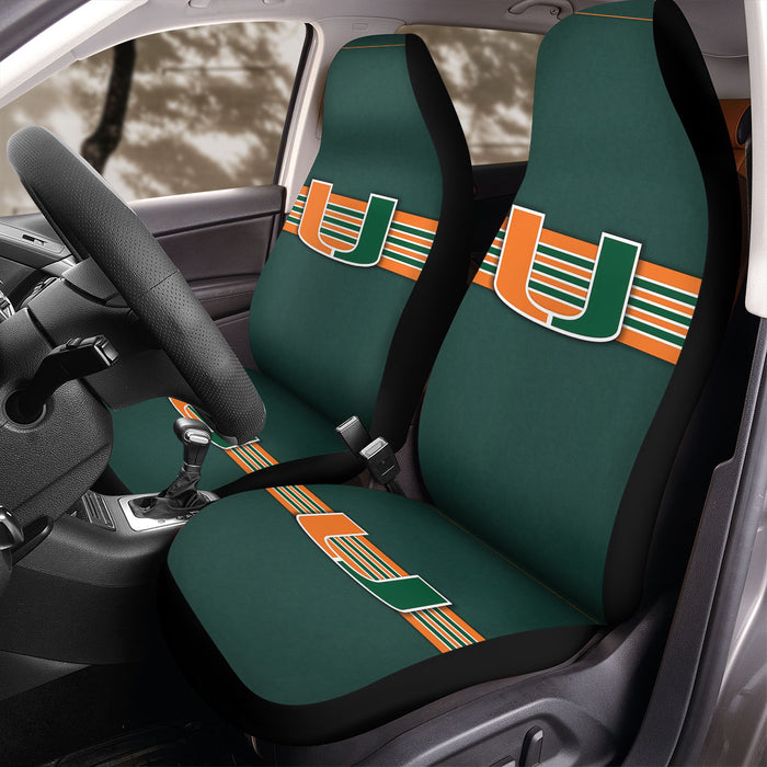 Miami hurricanes New Logo 2 Car Seat Covers