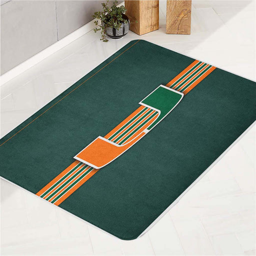 Miami hurricanes New Logo 2 bath rugs