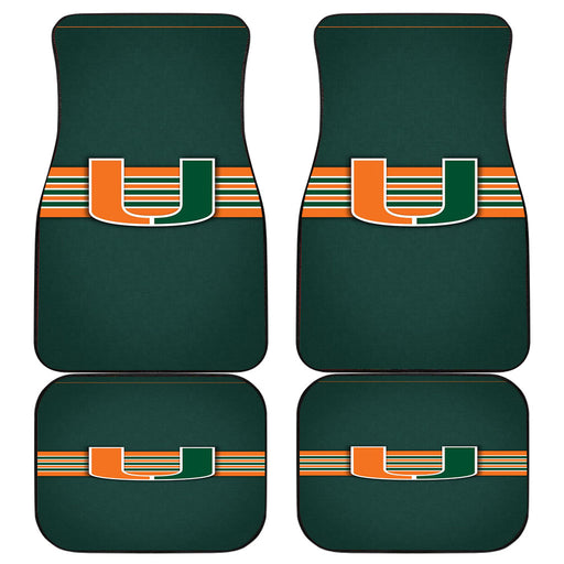 Miami hurricanes New Logo 2 Car floor mats Universal fit